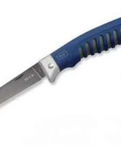Buck Knives Buck 220BLS Silver Creek Folding Fillet, 6.5" 420J2 Plain Blade, Blue Rubber Handle