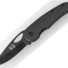 KA-BAR K2 Tegu, Black Aluminum Handle, Black Blade, Plain Edge