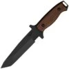 Bear Ops BC31001 Close Quarter Combat Fixed Blade, 6" 154CM SS Plain Blade, Cocobolo Handle, Nylon Sheath