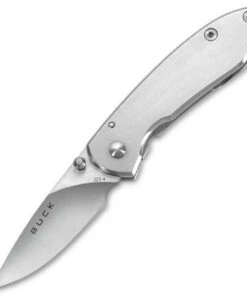 Buck Knives Buck 325SSS Colleague, 1.9" 420HC Plain Blade, Stainless Steel Handle