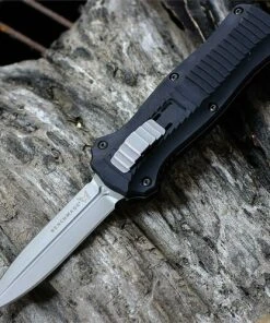 Benchmade Knives Benchmade Auto Mini Infidel OTF, 3350, 3.10 in. D2 Stainless Double Edge Blade, Aluminum Handles, Plain Edge