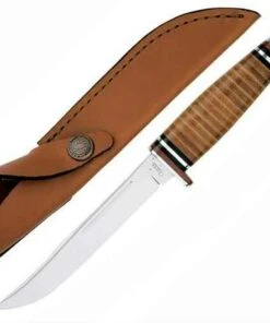 Case 381 Leather Hunter, Leather Handle (316-5 SS)