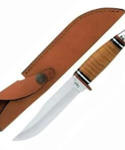 Case 385 Leather Hunter, Leather Handle (365-5 SS)