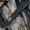 ESEE Knives ESEE 3MIL-P-BLK, Plain Edge, Black Molded Sheath, G-10 Handle, Molle Back