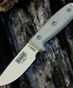 ESEE Knives, 3P-KO-DT, Tan Blade, Plain Edge, Micarta Handle, Knife Only, No Sheathing