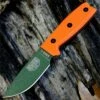 ESEE Knives ESEE 3PM-MB-OD, Plain Edge, Modified Pommel, Orange G-10 Handles, Black Sheath w/ Molle Back