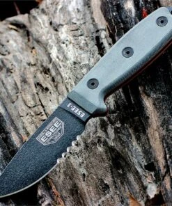 ESEE Knives ESEE 3S-B Combo Edge, Black Molded Sheath w/ Clip Plate