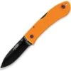 KA-BAR Dozier Folding Hunter, Blaze Orange Handle, Black Plain Edge
