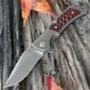 Kizer Cutlery Kizer Knives Ki4452 IFT-L Flipper 3.55 in. Drop Point S35VN Blade, Titanium Handles with Red/Black G10 Inlay Frame Lock Folder