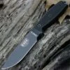 ESEE Knives, 4P-TG-B, Tactical Gray Plain Blade, G-10 Handle, Black Molded Sheath and Clip Plate