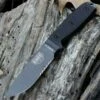 ESEE Knives, 4S-CP-TG-B, Tactical Gray Partially Serrated Edge Blade Sharpened Top, G-10 Handle, Black Molded Sheath and Clip Plate