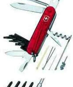 Victorinox Swiss Army CyberTool 29, Translucent Ruby, High-Impact Polymer handles