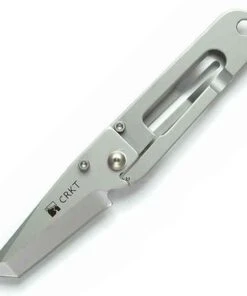 CRKT 5500 Original K.I.S.S., 2.25" 3Cr13 SS Plain Tanto Blade, SS Handle