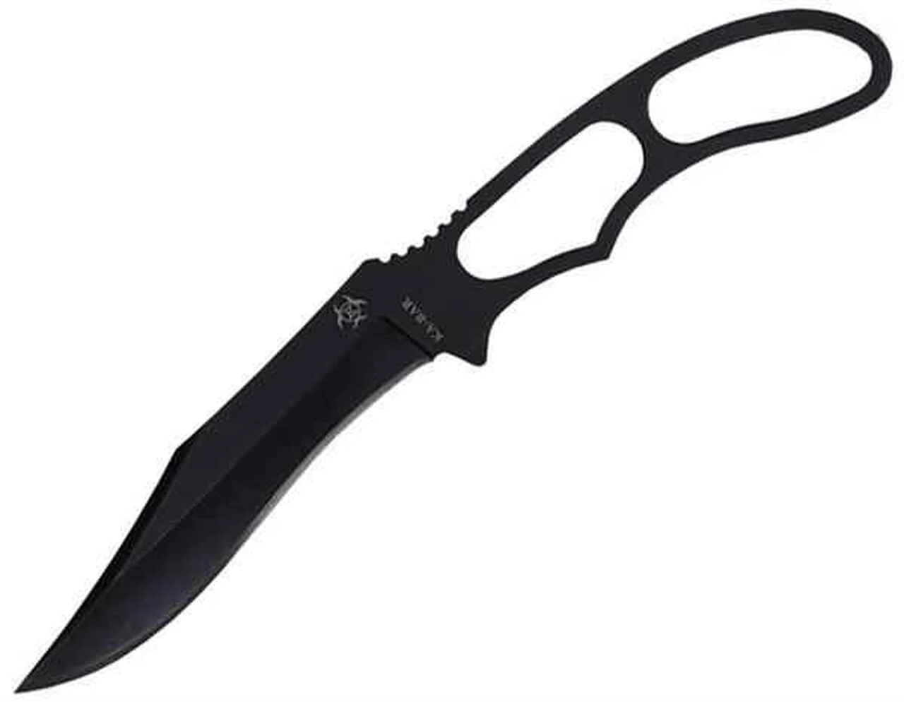 Ka-Bar ZK Acheron Skeleton Knife, Black PlainEdge 1 Ka-Bar ZK Acheron Skeleton Knife, Black PlainEdge