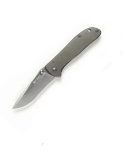 CRKT 6450S Drifter, 2.87" 8Cr14MoV SS Plain Blade,Satin Finish, SS Handle