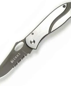 CRKT 6490 Pazoda, 2.6" 8Cr14MoV Combo Blade, SS Handle