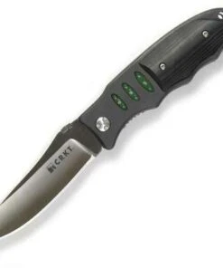 CRKT 7122M Lake Sentinal, 3.5" AUS 8 Plain Blade, Anodized Aluminum Handle w/Micarta Onlay