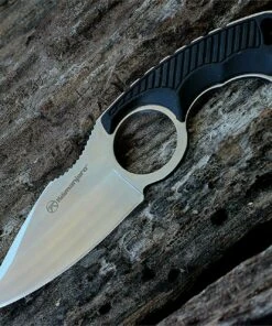 Kilimanjaro, 910106, Stretta 6 in. Neck Knife, Black Handle