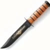 Ka-Bar Kabar USN 75th Anniversary Purple Heart, Plain, Leather Sheath