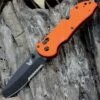 Benchmade Knives Benchmade BM916SBK-ORG Triage Utility Knife, 3.5" N680 SS Combo Blade, Orange G10 Handle