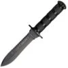 Aitor 16013 Jungle King II & Survival Kit, 5.5" SS Plain Blade, Black SS Handle, OD Green Nylon Sheath