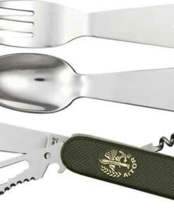 Aitor 16029 Cutlery of Mount Aitor, SS Components, OD Green Composition Handle, Nylon Sheath