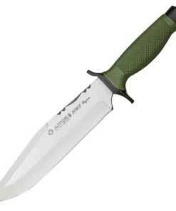 Aitor 16048 NATO Bowie Magnum Belt knife, 8.25" SS Plain Blade, OD Green Polymer Handle, OD Green Nylon Sheath