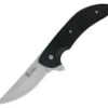 Bad Blood 0103K Kendrick Linerlock, 3.5" 8Cr14 SS Plain Blade, Black G-10 Handle