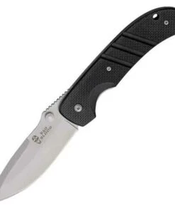 Bad Blood 0105K Kendrick Harbinger, 3.75" 8Cr14 SS Plain Blade, Black G-10 Handle