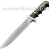 Blackjack Classic Knives BlackJack Halo Attack, Finger Grooved Green Canvas Micarta Handle, Leather Sheath