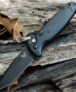 Benchmade Knives Benchmade CLA Auto 4300BK, 3.4 in. 154CM Stainless Steel, Black Plain Edge