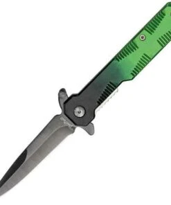 Benchmark Venom Stiletto. 3 1/4" stainless double edge blade with thumb stud and dual extended tangs.