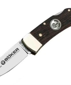 Boker 145th Anniversary Pocket Folder, 4034 Stainless, Grenadill Handle