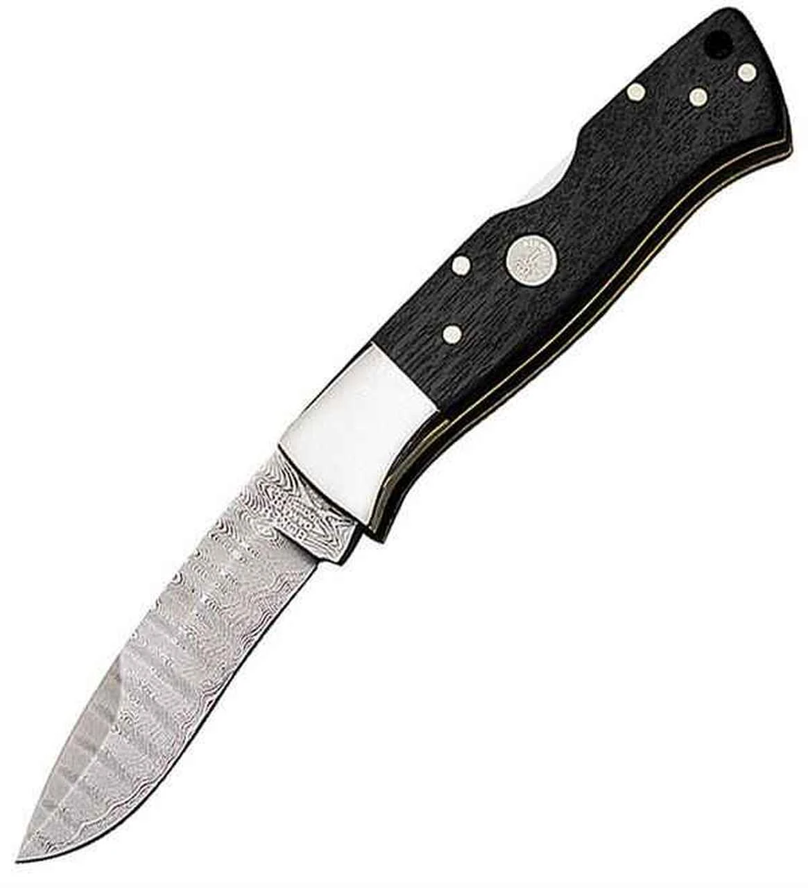 Boker Hunter Damascus, Swamp Oak Handle 1 Boker Hunter Damascus, Swamp Oak Handle