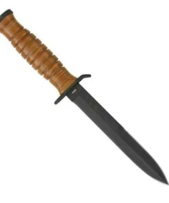 Boker BOP1943 Plus M3 1943 Trench Knife, 6.75" SK-5 SS Plain Blade, Leather Handle
