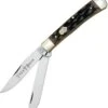 Boker Trapper, C-75 Carbon Steel, Appaloosa Bone Handle