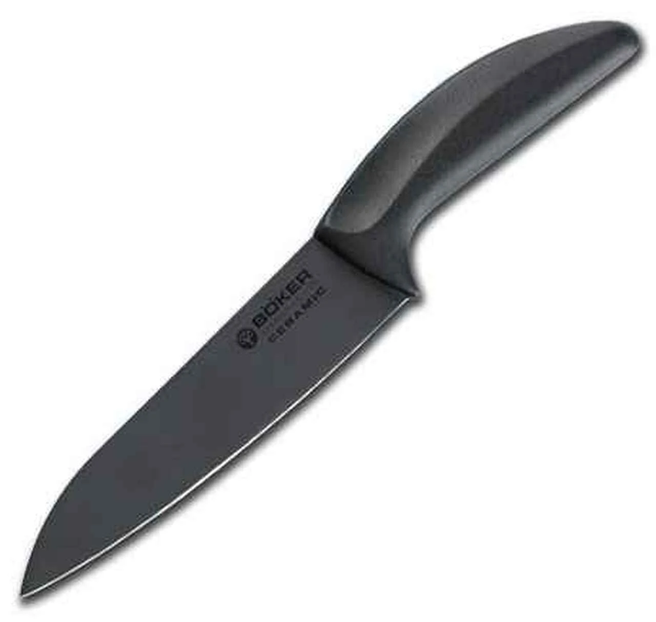 Boker Black Chef's Knife, Ceramic Blade, Delrin Handle 1 Boker Black Chef's Knife, Ceramic Blade, Delrin Handle
