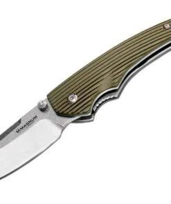 Boker Magnum 2Grip Folder, 440 Stainless, Green G-10 Handle