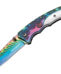 Boker Magnum Pearl Rainbow Folder, 440 Steel, Stainless/Mother of Pearl Handle