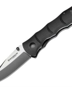 Boker Magnum Black Bamboo Large Folder, 440, Black G-10 Handle