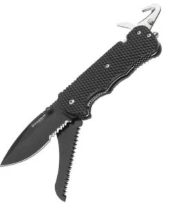 Boker Magnum Dark Angel Folding Knife, 440, Black G-10 Handle