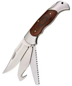 Boker Magnum Classic Hunter Triple Lockback, 440 Stainless, Pakkawood Handle