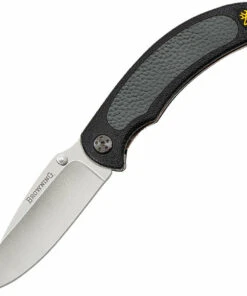 Browning Knives Browning Cayman Folder, Gray Rubberized Inserts, 440 SS Drop Point Blade