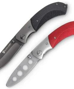 Browning Knives Browning Checkmate and Training Knife, Black/Red G-10 Handles