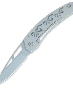 Browning Knives Browning Buckmark Classic, Gray Handle, Plain Edge