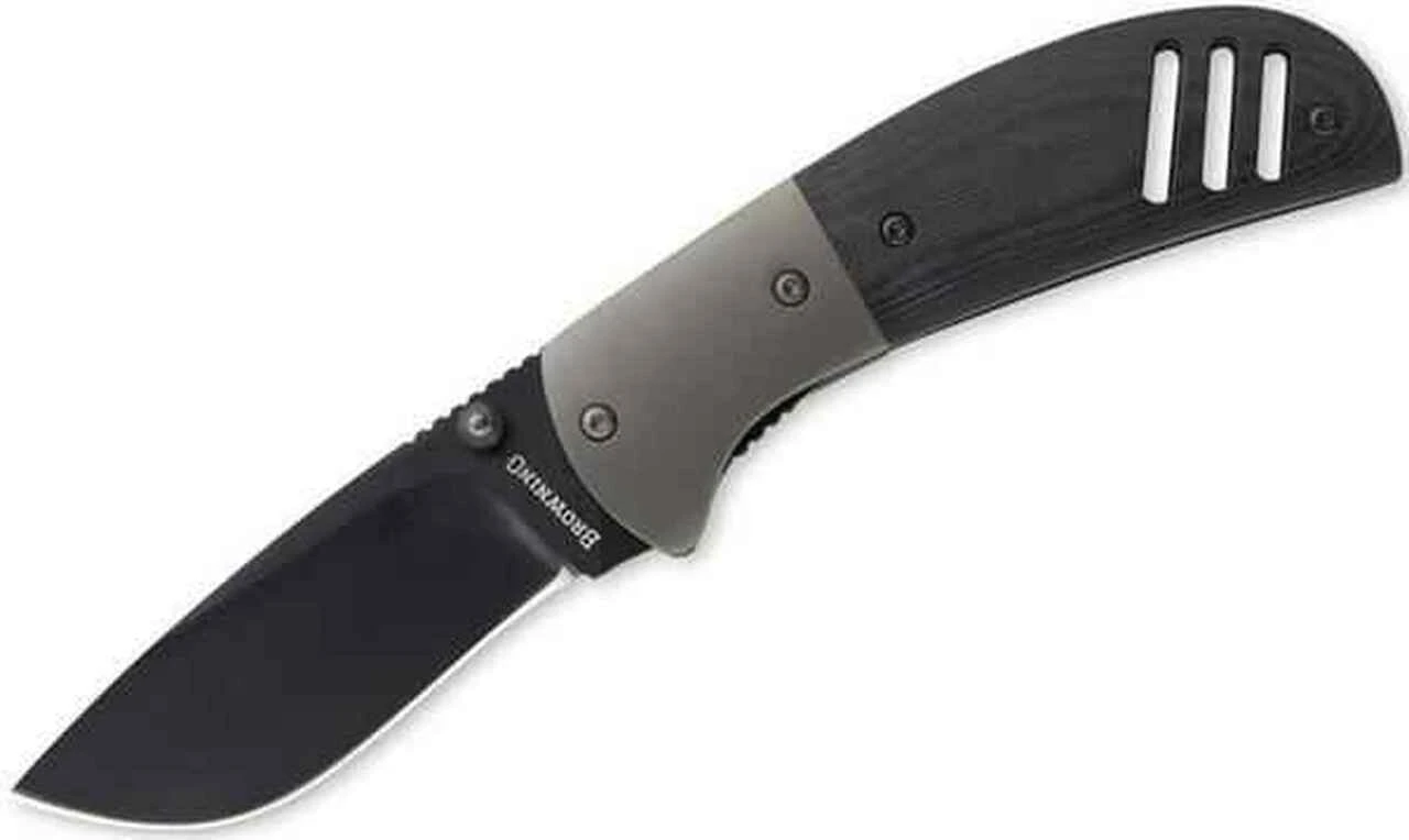 Browning Knives Browning Crossfox Knife - Black G-10 Laminate, Model 209 1 Browning Knives Browning Crossfox Knife - Black G-10 Laminate, Model 209