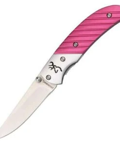 Browning Knives Browning Prism II, Pink Anodized Aluminum Handle, 440A Stainless Steel Blade
