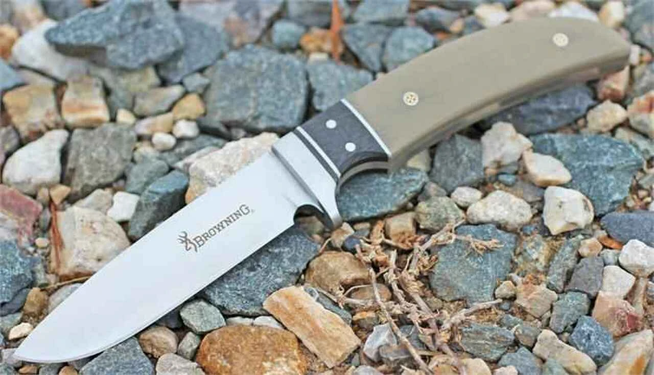 Browning Knives Browning Woods Runner Coyote, 8Cr13MoV, Tan G-10 Handle 1 Browning Knives Browning Woods Runner Coyote, 8Cr13MoV, Tan G-10 Handle