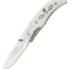 Browning Knives Browning Buckmark Art Small Folder, Mo-V, Micarta w/ Mother of Pearl Inlay