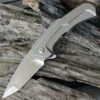 Brous Blades Dynamic 3.5 in. Satin D2 Steel Blade, Titanium Handle Framelock Folder